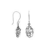 AE-6308-S Sterling Silver Beautiful Simple Designer Earring With Plain Silver Jewelry Bali Designs Inc
